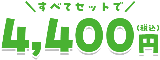 すべてセットで税込4,400円