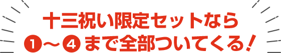 他にもデータ付きでお得な十三祝い限定セットもおすすめ